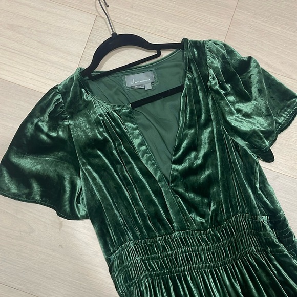 Anthropologie The Somerset Maxi Dress Velvet Edition Tiered Smock - Picture 2 of 3